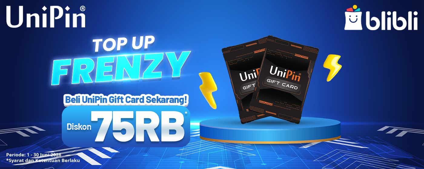 Top Frenzy: Beli UniPin Gift Card, Diskon Hingga IDR 75.000!